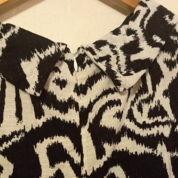 Pendleton Half Zip Dress Black & White GUC Size 4 - Picture 11 of 12